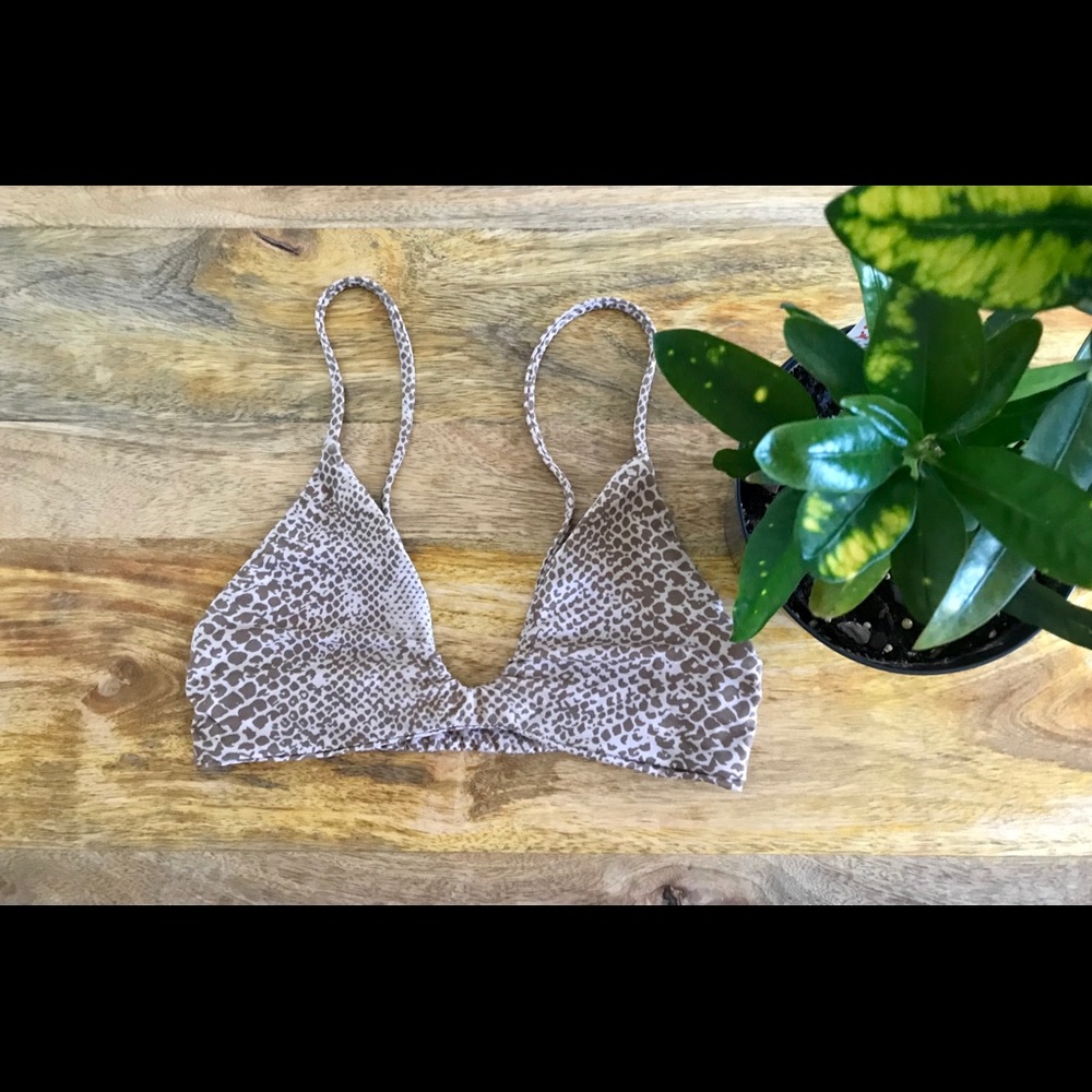 Acacia snakeskin bikini top (S)